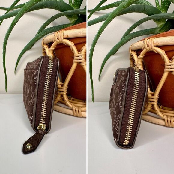 Coach Ashley Dotted OP Art Zip Around Wallet F48051 Brown Bronze Preppy NWT - Picture 3 of 12